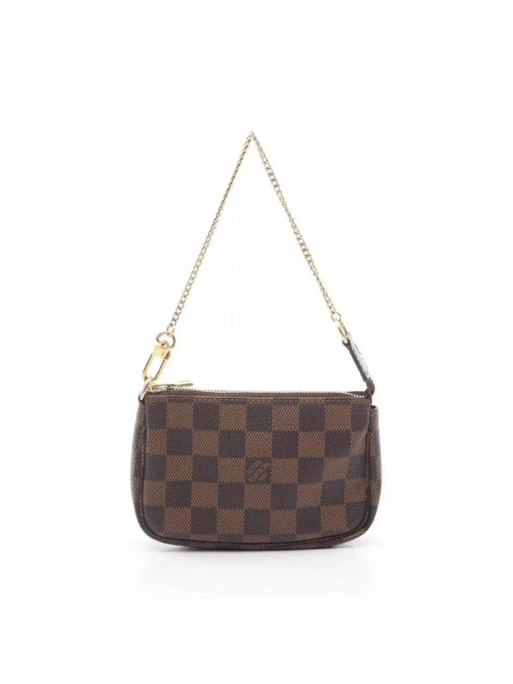 Louis Vuitton Handbag Mini Pochette Accessoires Damier Ebene Leather